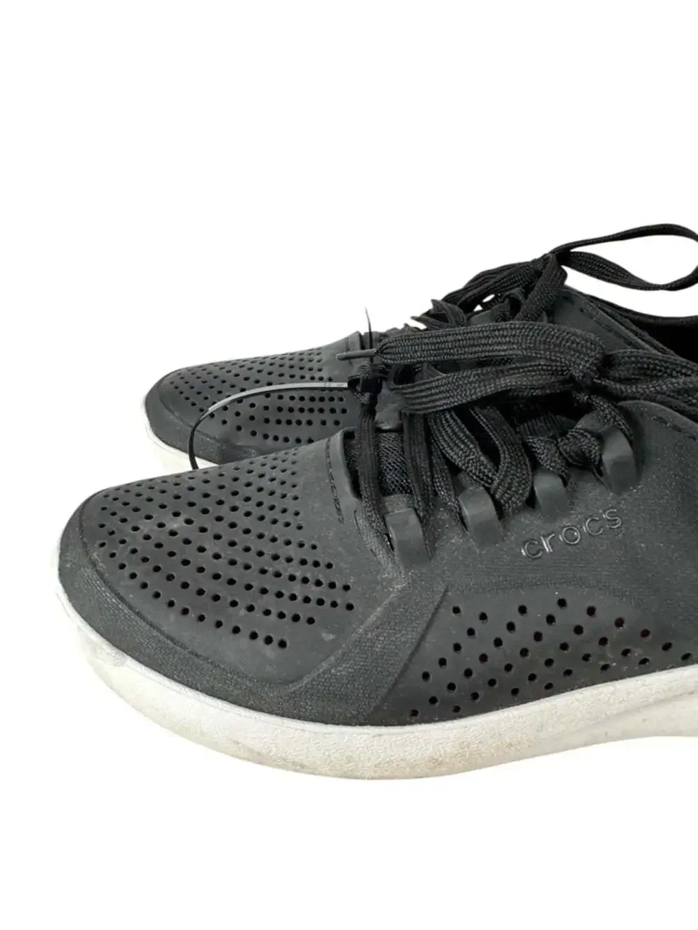 Crocs LiteRide Pacer Sneakers Black Lace Up Walking Athleisure Womens 10